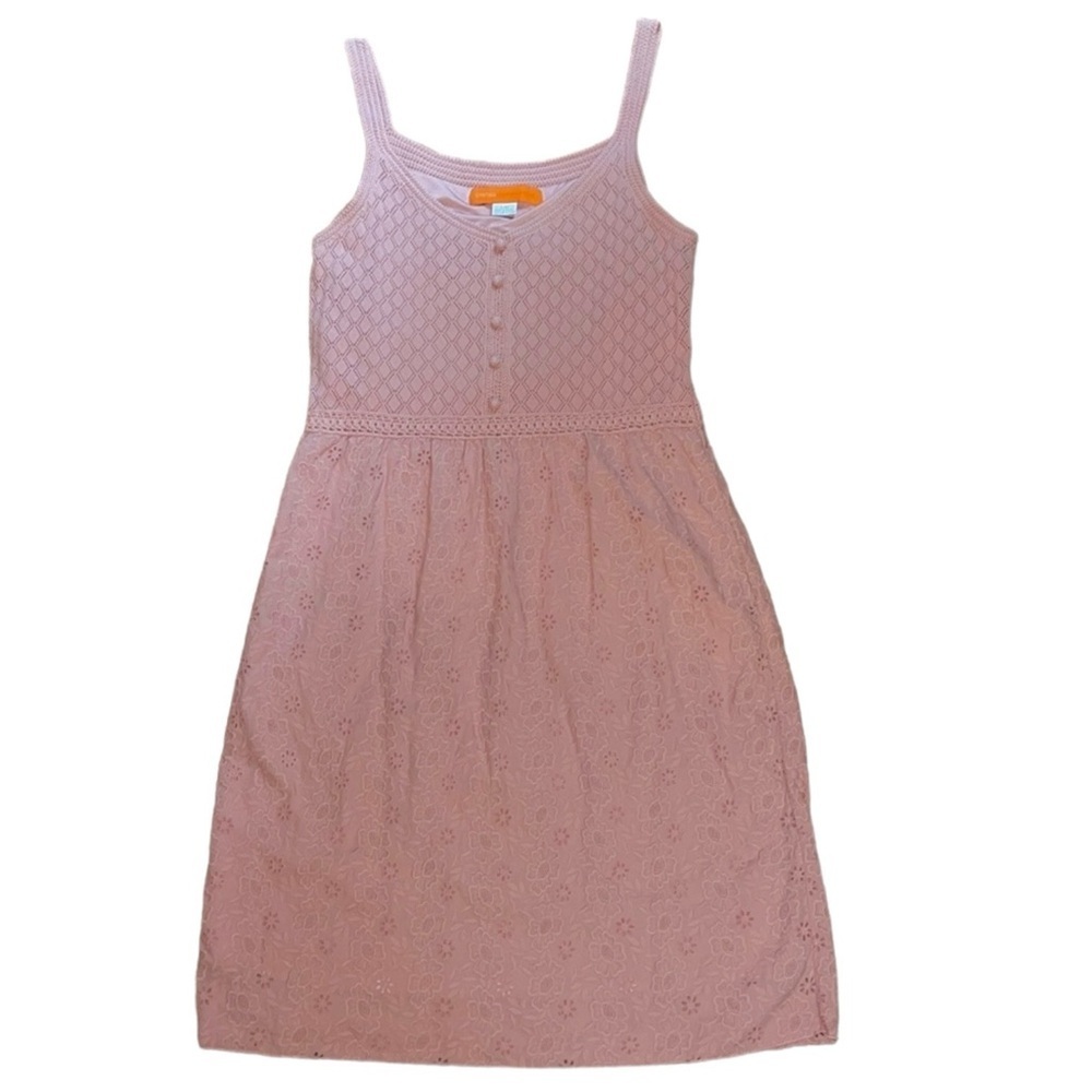 Cynthia Steffe sleeveless eyelet dress blush pink Sz L